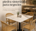 Mesas de piedra sinterizada para negocio