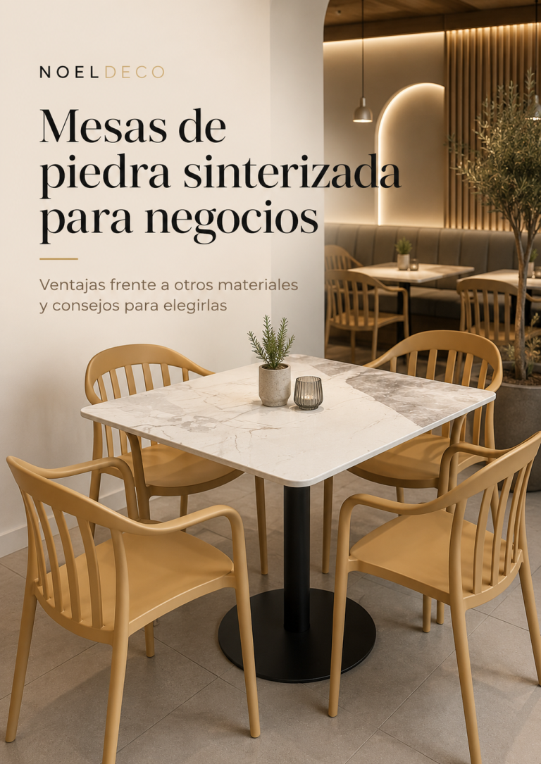 Mesas de piedra sinterizada para negocio